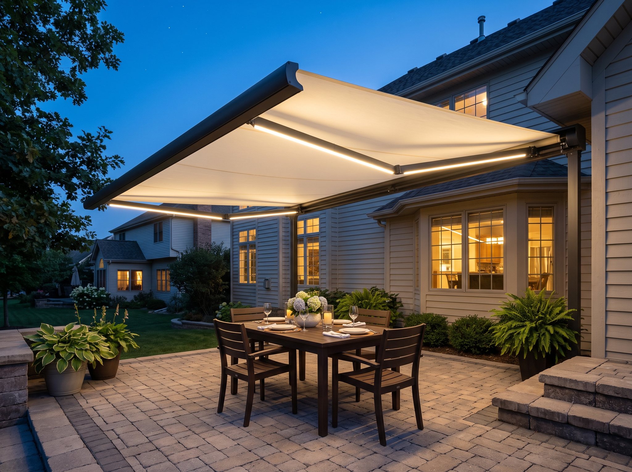 Awning with LED Underlighting